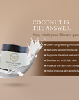 Coconut Cream Body Butter For Dry Skin With Magnesium And Coconut Milk