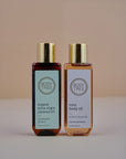 Pre- and Post-Bath Body Massage Oil Combo Organic Extra Virgin Coconut Oil and Rose Body Oil