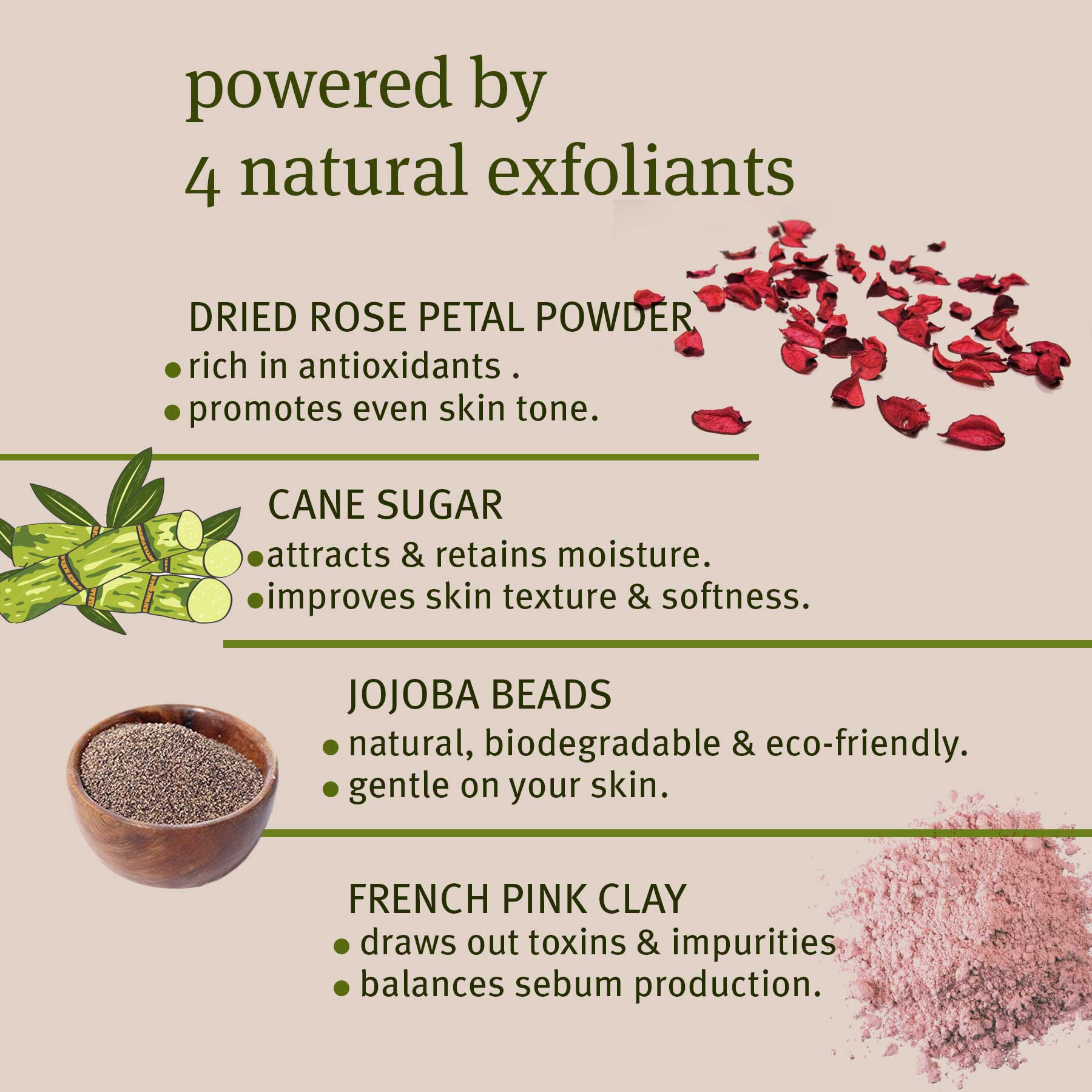 Rose &amp; Cane Sugar Exfoliating Body Scrub