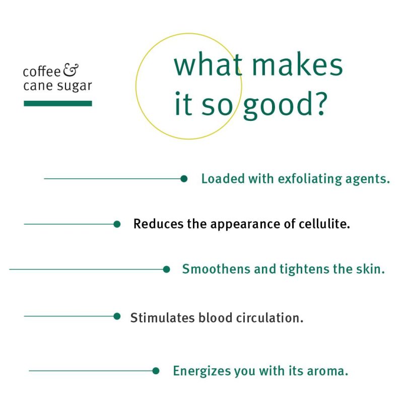 Coffee and cane sugar scrub benefits